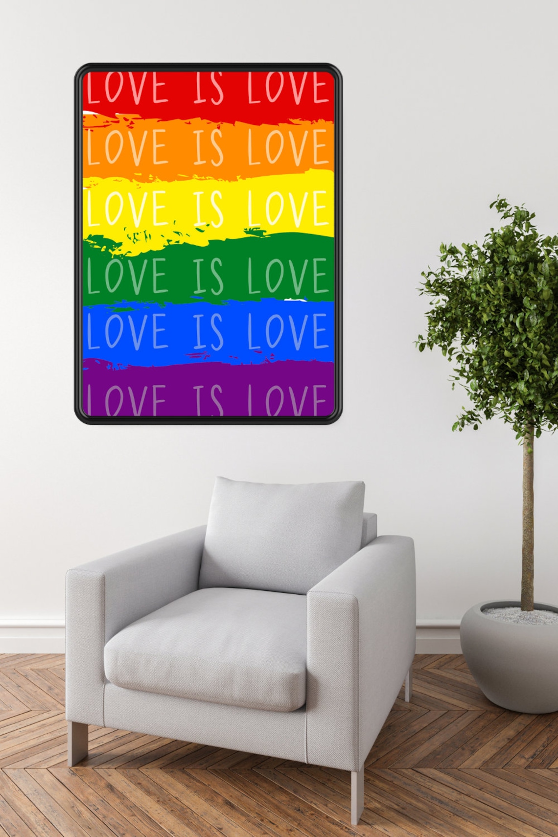 Downloadable Love is Love Poster / Digital Print Art / Wall Etsy España