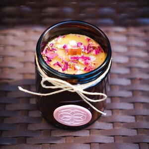 Rose Quartz | Beeswax Aromatherapy Candle | Blended with Organic Essential Oils