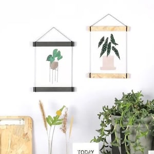Flower/Botanical Display Hanger - Art/Craft/Photo Display - 6 inches wide - Any length