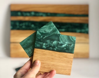 Wooden oak resin epoxy serving Tray | Cheese Paddle | Resin Board | Platters | Home | Gift Surf ocean sea| Tablet | Plateau | housewarming