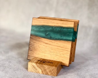 Stylish Handmade River Coasters | Create Set of 2/4/6 eco pads | Enjoy Your Drinks with Natural Elegance | Thoughtful Gift for Any Occasion