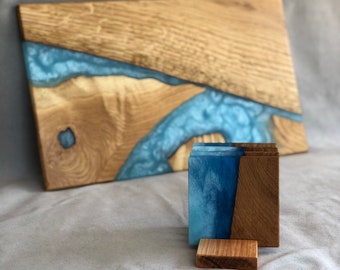 Custom made serving Tray | cutting board | Cheese Paddle | wooden epoxy | Home decor Gift | resin oak | personalized | Fütterungsbrett sushi