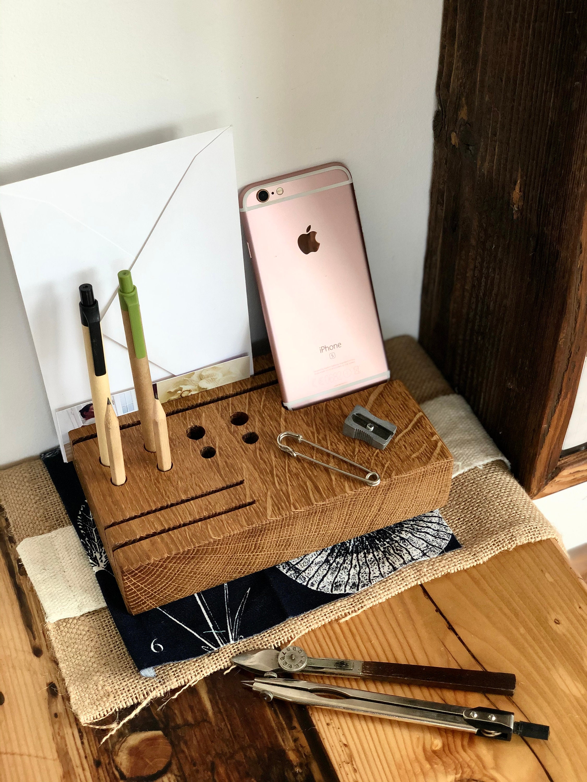 Schreibtisch organizer aus Holz Schreibtisch organisation | Etsy