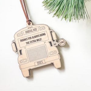 Bus Driver Christmas Ornament Gift SVG File | Thank You For Going The Extra Mile Digital Download | Glowforge Christmas