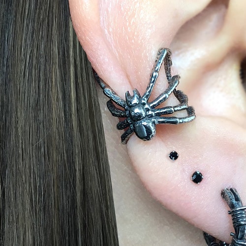 Spider Ear Cuff Gothic Ear Cuff Stainless Steel Earrings Etsy