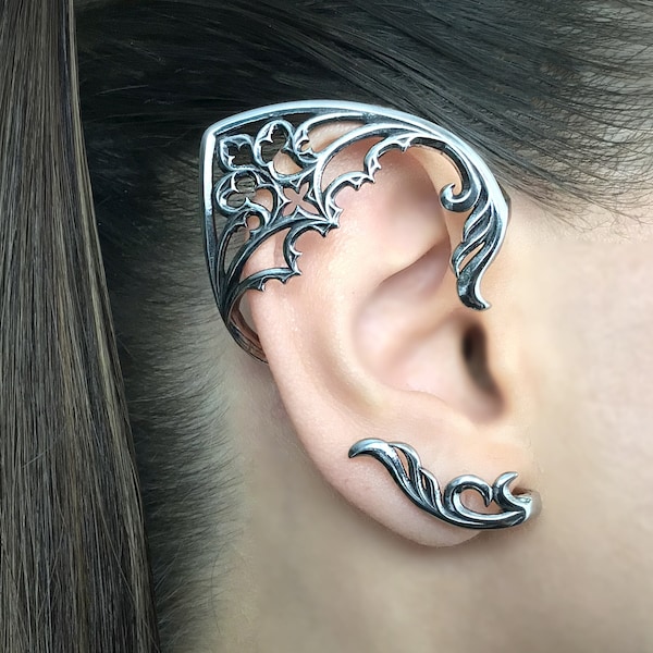 Elf ear cuff, no piercing ear cuff, Elf earring, Single ear cuff, ear cuff,Gothic Elf ear, Gothic earring, Elf jewelry, cuff earring