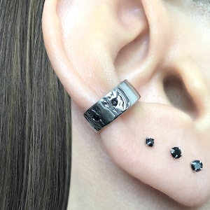Tiger Ear cuff, gothic ear cuff, stainless steel earrings, ear cuff, gothic jewelry, Tiger jewelry, tiger ear cuff, mens ear cuff,