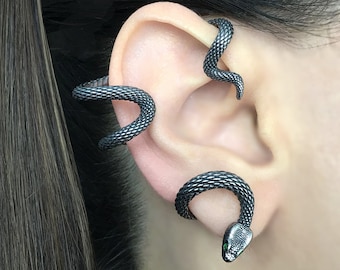 Snake Ear Cuff, No Piercing Gothic Stainless Steel