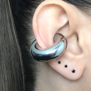 Chunky ear cuff, large ear cuff, chunky earrings, fake earring, fake cartilage, ear cuff, cuff earring, mens ear cuff, chunky cuff earring
