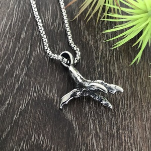 Bird's claw pendant, bird's claw necklace, stainless steel jewelry, unisex necklace, mens necklace