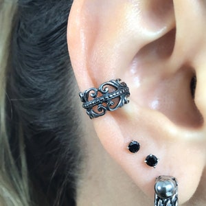 Ear cuff, gothic ear cuff, stainless steel earrings, gothic jewelry, gothic earrings, viking jewelry, ear cuff, cuff earring