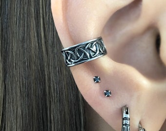 Celtic Knot Ear cuff, stainless steel jewelry No piercing earring, Viking Jewelry