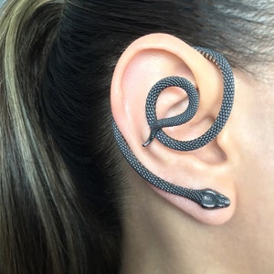 SINGLE  Snake cuff earring, snake cuff earring, Gothic earring, gothic jewelry serpent earcuff snake ear cuff, snake earring  single earring