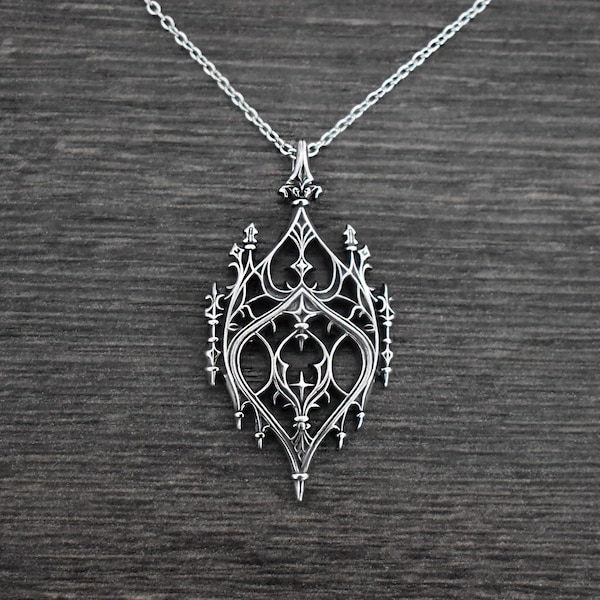 Gothic Chandelier pendant,Gothic necklace, Gothic pendant,Unisex necklace, Statement necklace, Gothic jewelry, Cathedral necklace