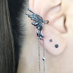 Butterfly wing ear cuff, Enchanted Wing Ear Cuff  No Piercing,Wings ear cuff, ear cuff, fake cartilage, fake piercing, cuff earring