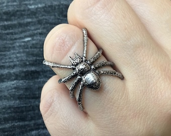 Spider ring,Stainless steel Spider ring , gothic jewelry,Spider jewelry, gothic ring