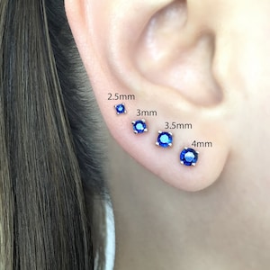 Tiny Black CZ earrings, small studs ,black  studs, 3mm studs ,tiny earrings,  black stone earrings, second piercing earrings, earrings