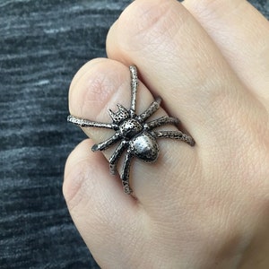 Spider ring,Stainless steel Spider ring , gothic jewelry,Spider jewelry, gothic ring