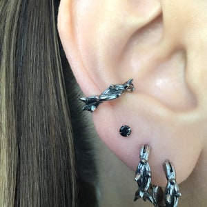 Thorns Ear cuff, gothic ear cuff, stainless steel cuff, gothic jewelry, gothic earrings,  ear cuff, cuff earring, mens ear cuff,
