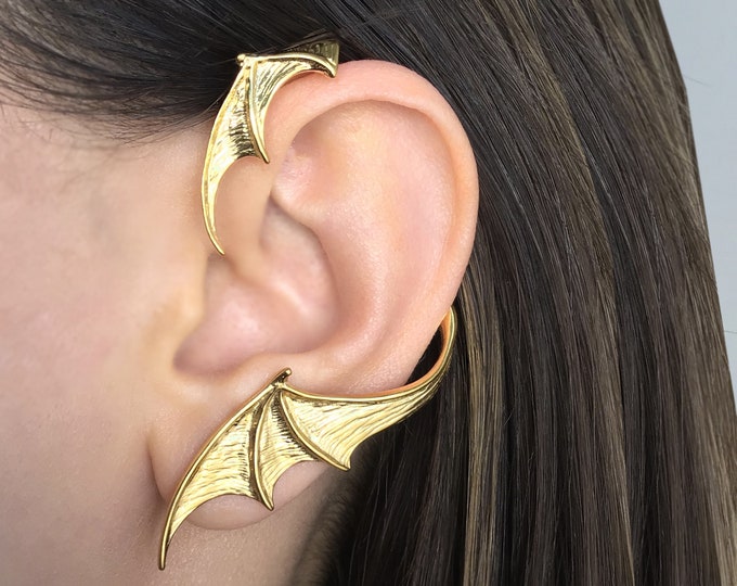 SINGLE Dragon Wing Cuff Earring,dragon Earrings, Gothic Earring, Gothic