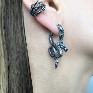 Dragon earrings, Front back earrings, stainless steel earrings, gothic jewelry, ear jacket, dragon ear jacket, dragon jewelry, dragon studs