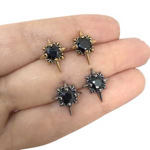 North Star earrings, North Star studs, stainless steel earrings, gothic jewelry, gothic earrings, star earrings, star studs, North Star