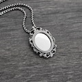 Gothic Victorian Protection necklace, Mirror pendant, Protection talisman, Goth necklace, Victorian jewelry