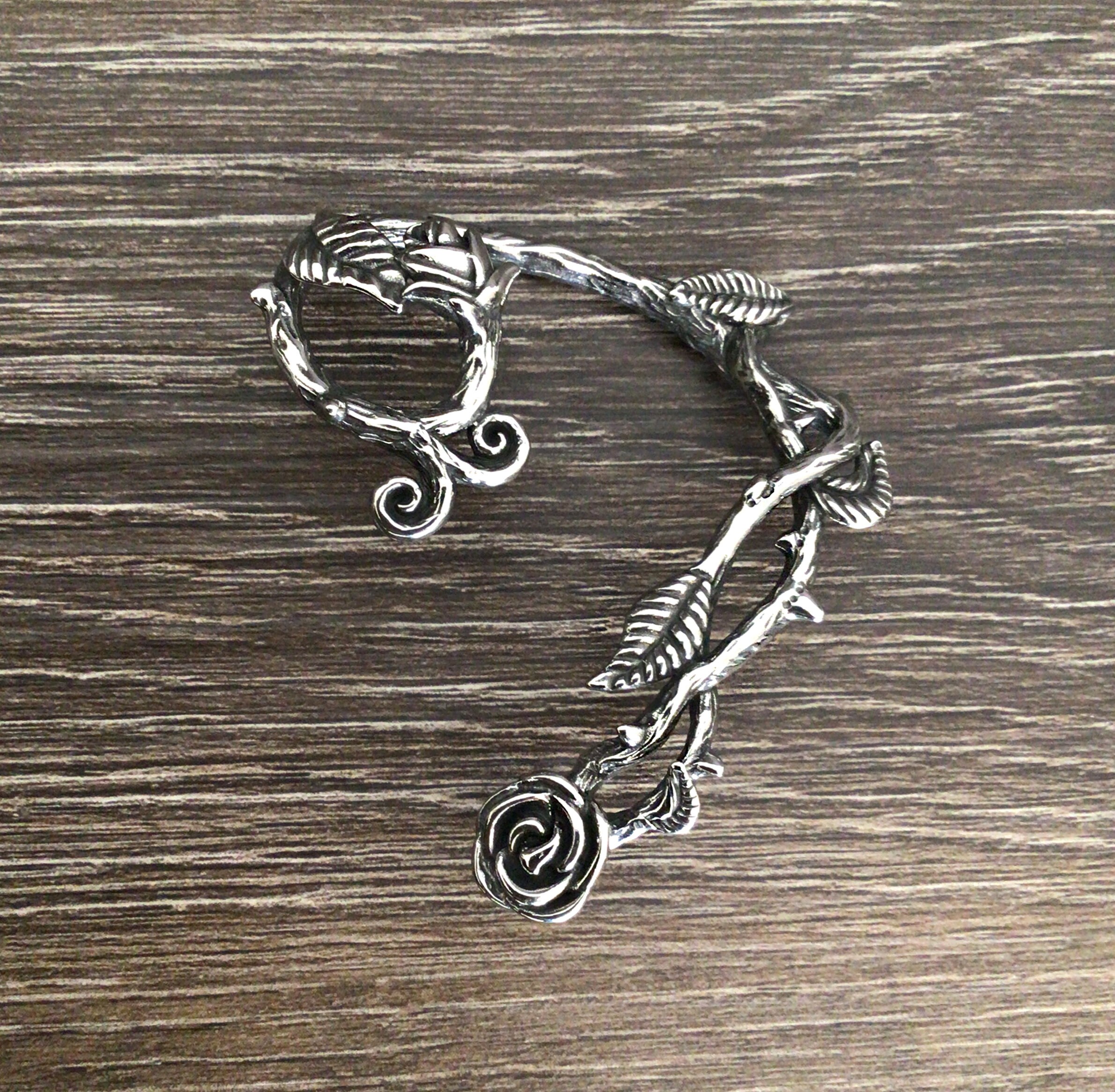 Roses and Thorns Cuff Earring Rose Vine Cuff Earring Gothic Etsy