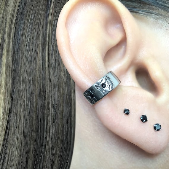 Tiger Ear Cuff Gothic Ear Cuff Stainless Steel Earrings Ear Etsy