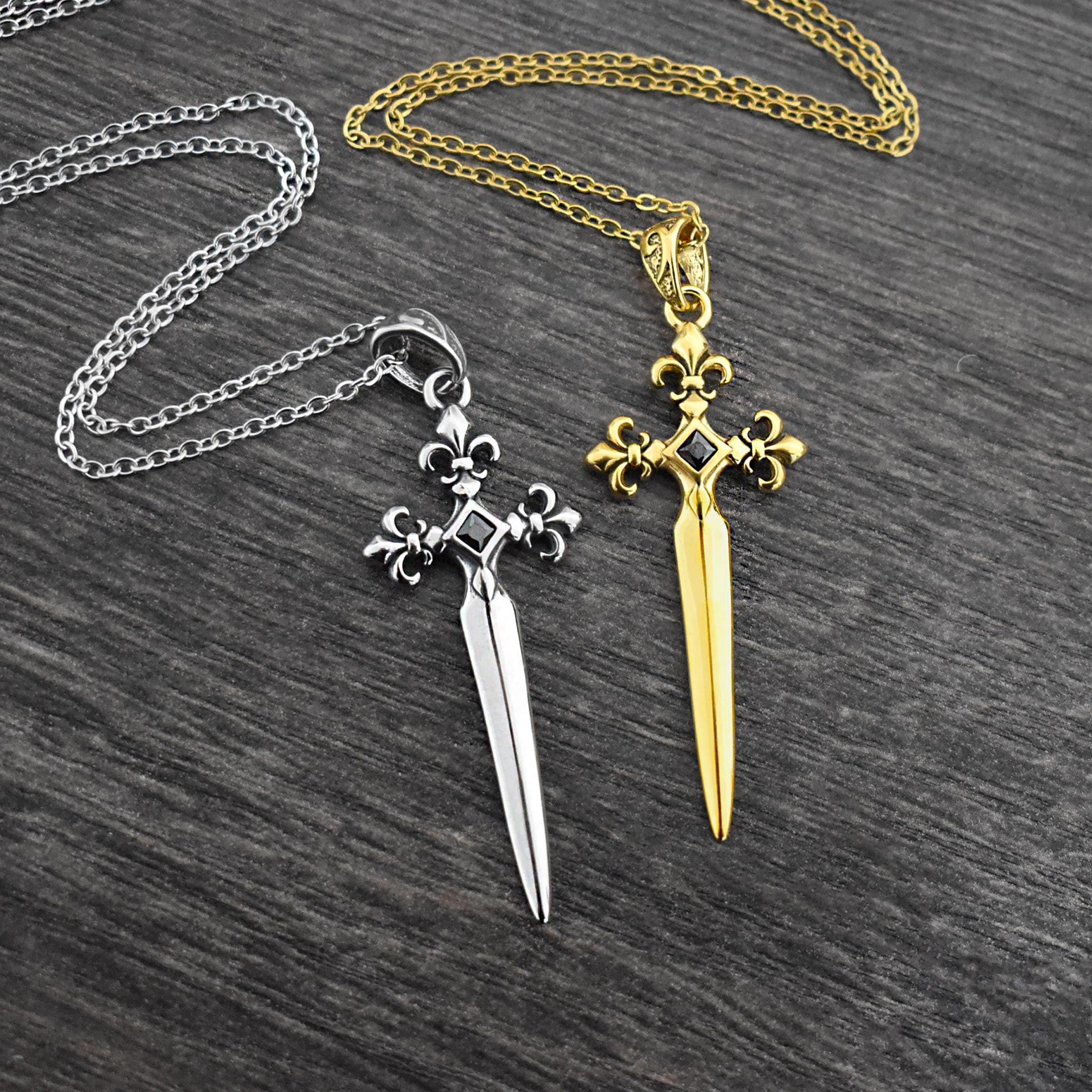 Dagger Pendant - Etsy A&G Dagger Flamed Pendant