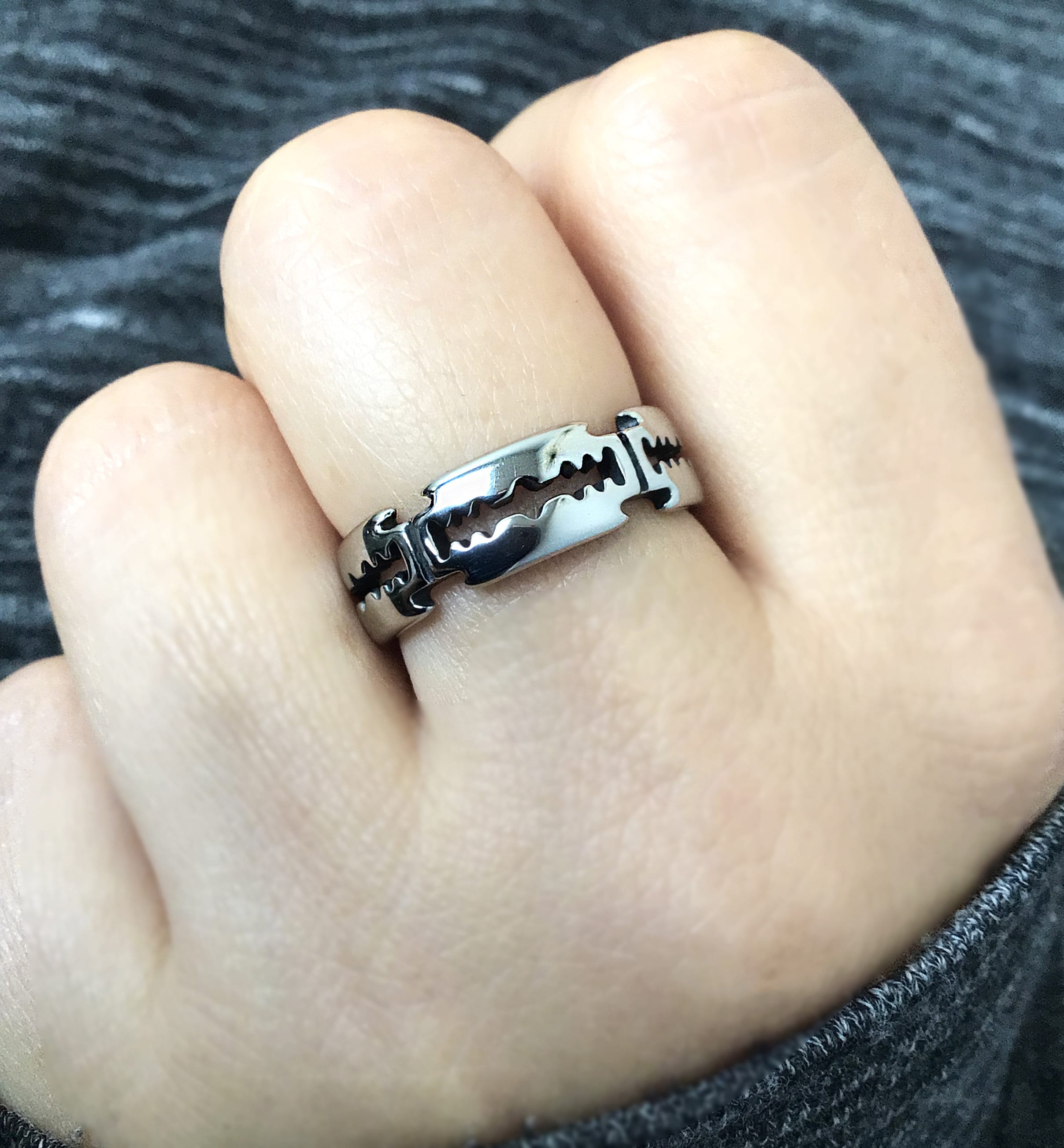 Razor Blade Ring,stainless Steel Razor Blade Ring , Razor Blade