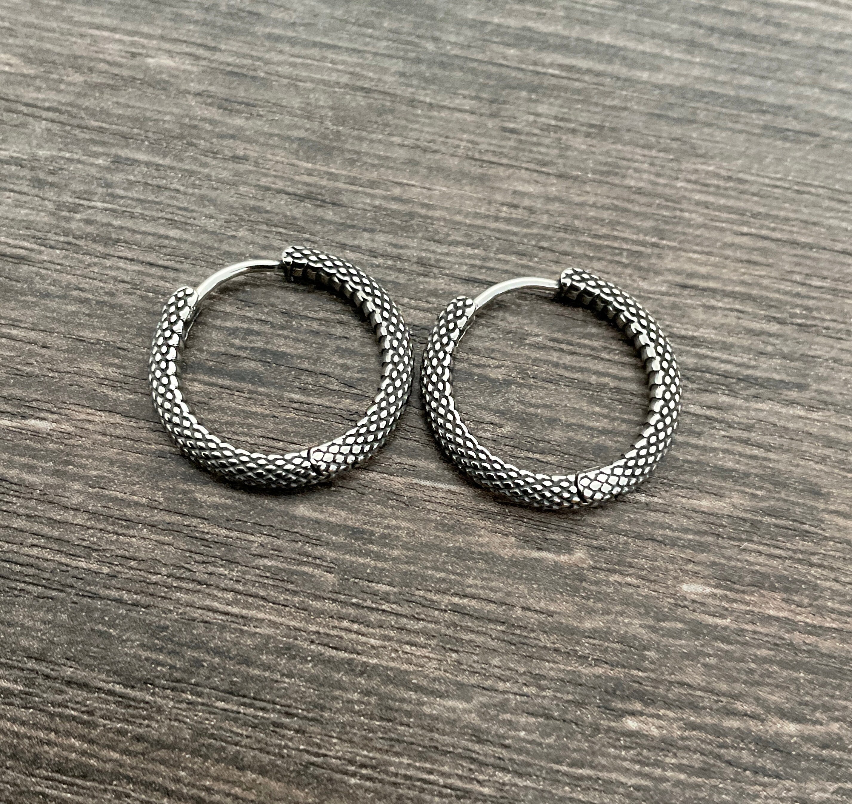 Snake Hoop Earrings Hoop Earrings Snakes Hoops Gothic Etsy