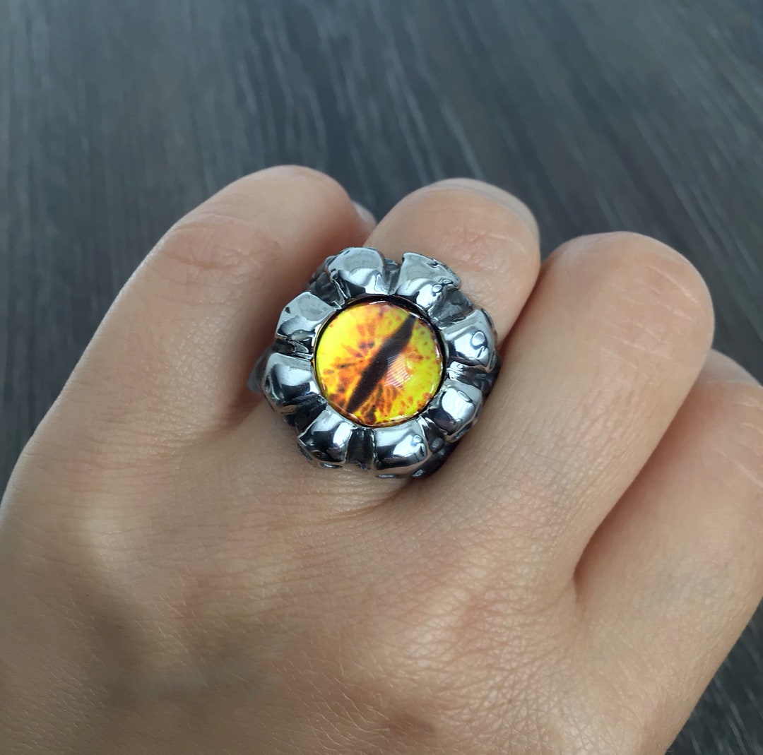 Dragon Eye With Skulls Ring stainless Steel Dragon Eye Ring gothic Jewelry Skull Ring Eye Ring Stainless Steel Ring Unisex Ring Etsy Canada