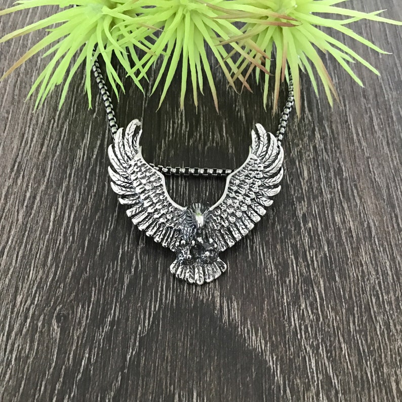Eagle Pendant Eagle Necklace Stainless Steel Jewelry Mens Etsy