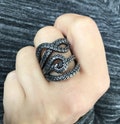 Octopus ring,Large octopus ring, Octopus tentacles ring, gothic jewelry, large  ring, mens ring, unisex ring