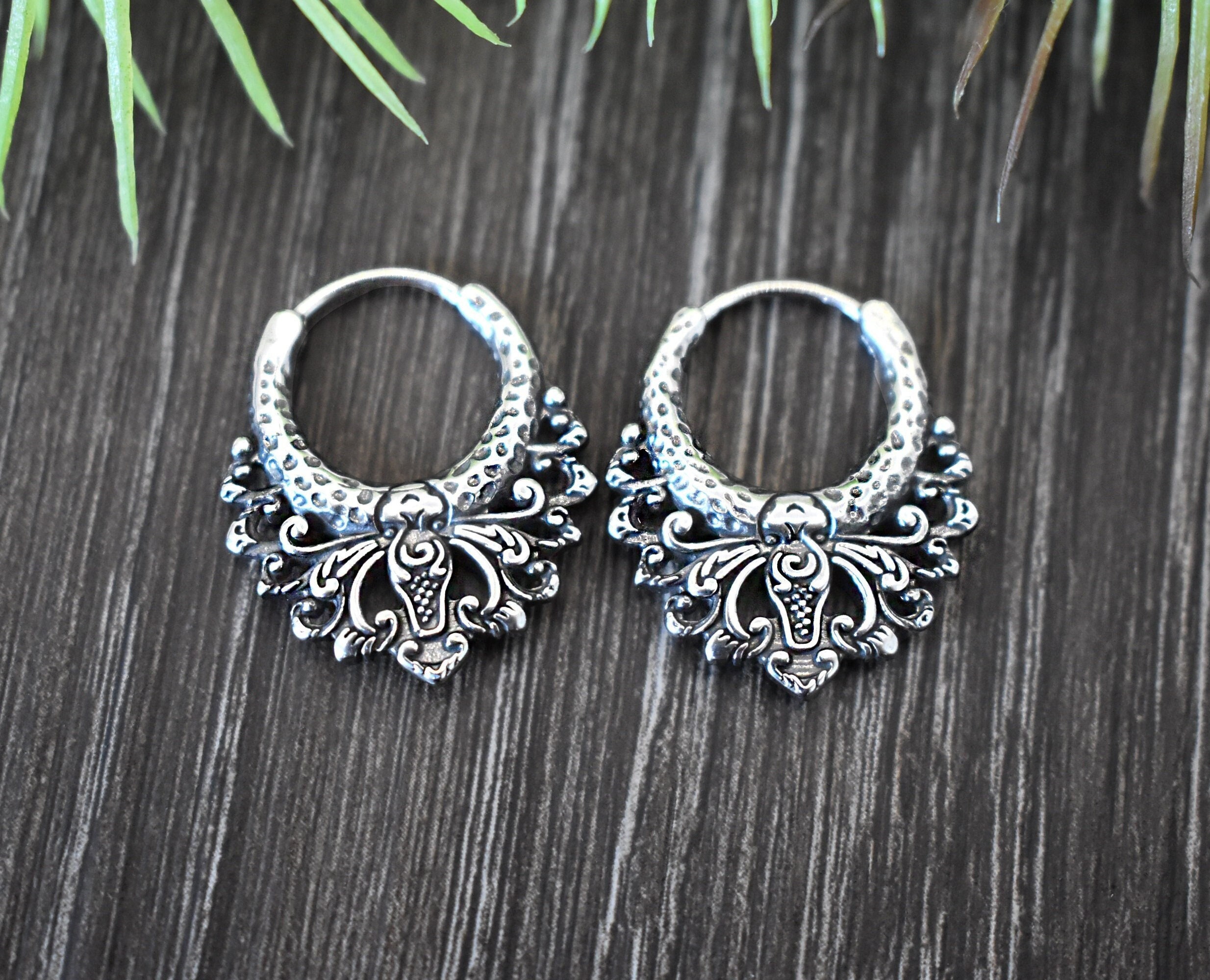 Vintage Bohemian Style Gothic Mushroom Decorative Hoop Earrings Niche Alloy  Jewellery Creative Gifts for Women Girls