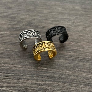 Celtic Knot Ear cuff, gothic ear cuff, stainless steel earrings, gothic jewelry, ear cuff, cuff , viking jewelry, Celtic viking cuff