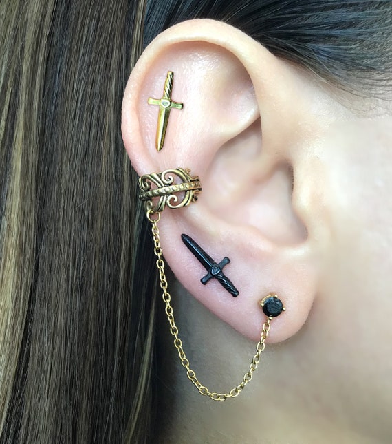 Screw on cartilage earrings sale