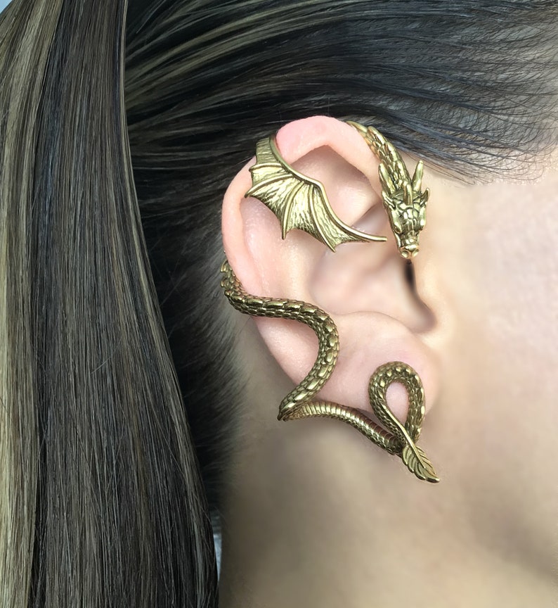 SINGLE Dragon Cuff Earring Dragon Cuff Earring Gothic Etsy Canada