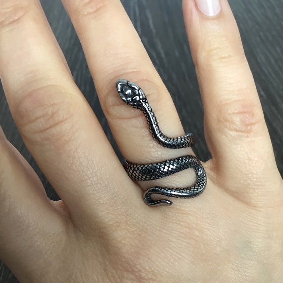 Vintage Cobra Stainless Steel Snake Ring – GTHIC