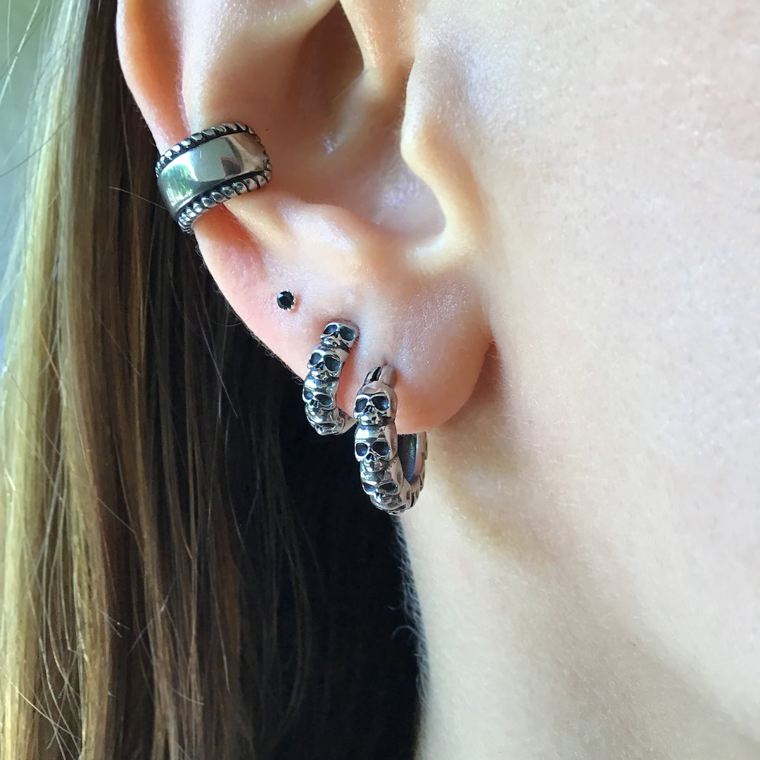 ピアス [BLACKMUSE] Antique craft hoops Earrings Ba Fa Hoop Earrings - SFMOMA Museum Store