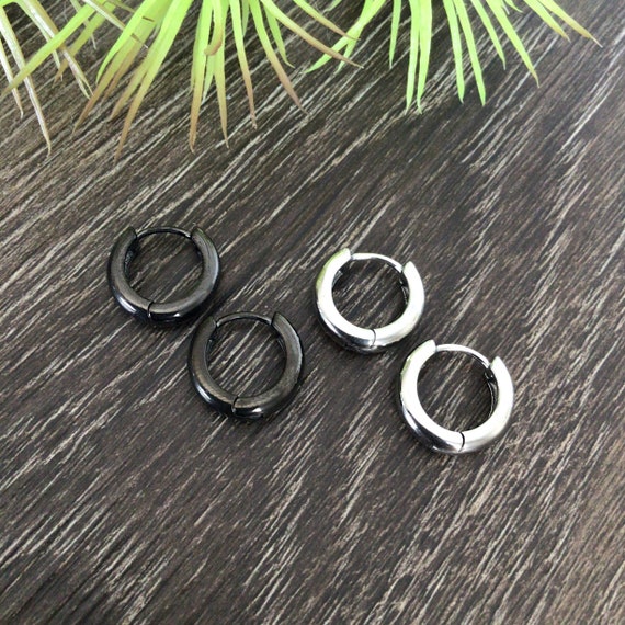 Buy Fresh Vibes Silver Black  Golden Small Hoop Ear Bali Combo for Men   Boys Stylish Fashion Daily Use Cuff Balis Ear Rings Combo Pack at Amazonin