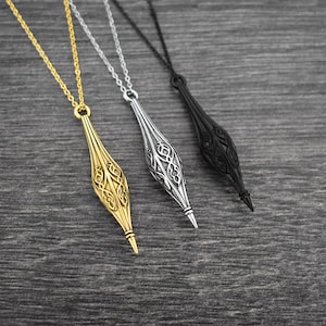 Gothic Spike necklace, Gothic Cathedral jewelry, Black necklace, Goth jewelry, Unisex necklace, layering necklace, Gothic necklace