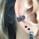 Silver Cuff Earrings