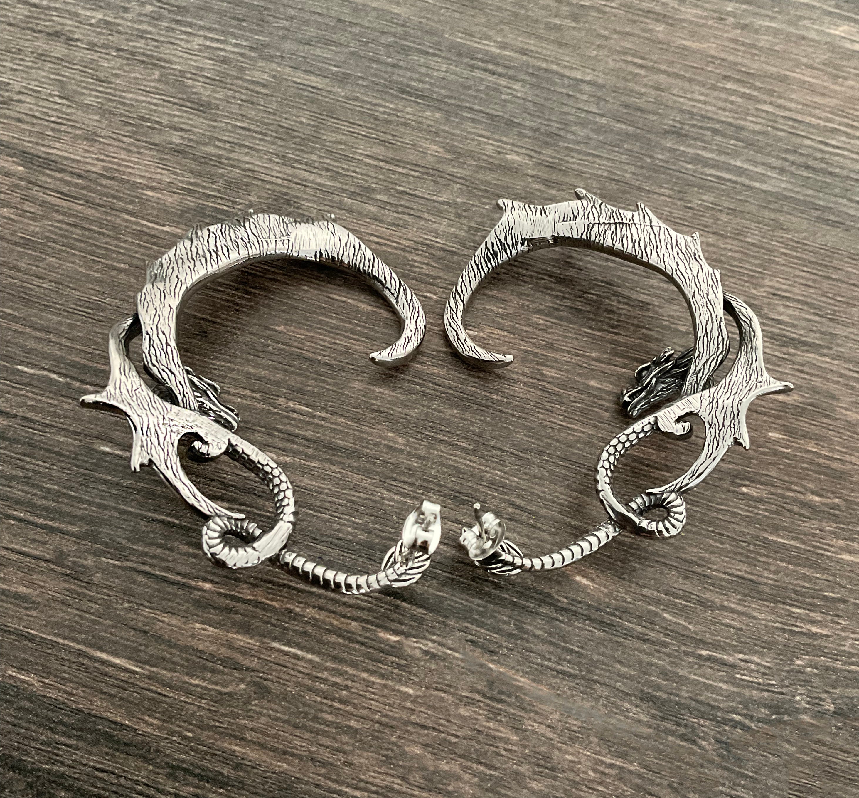 SINGLE Dragon Cuff Earring Dragon Cuff Earring Gothic Etsy