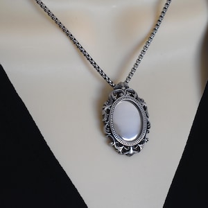 Gotiskt viktorianskt skyddshalsband, Spegelhänge, Skyddstalisman, Gotiskt halsband, Viktorianska smycken bild 7