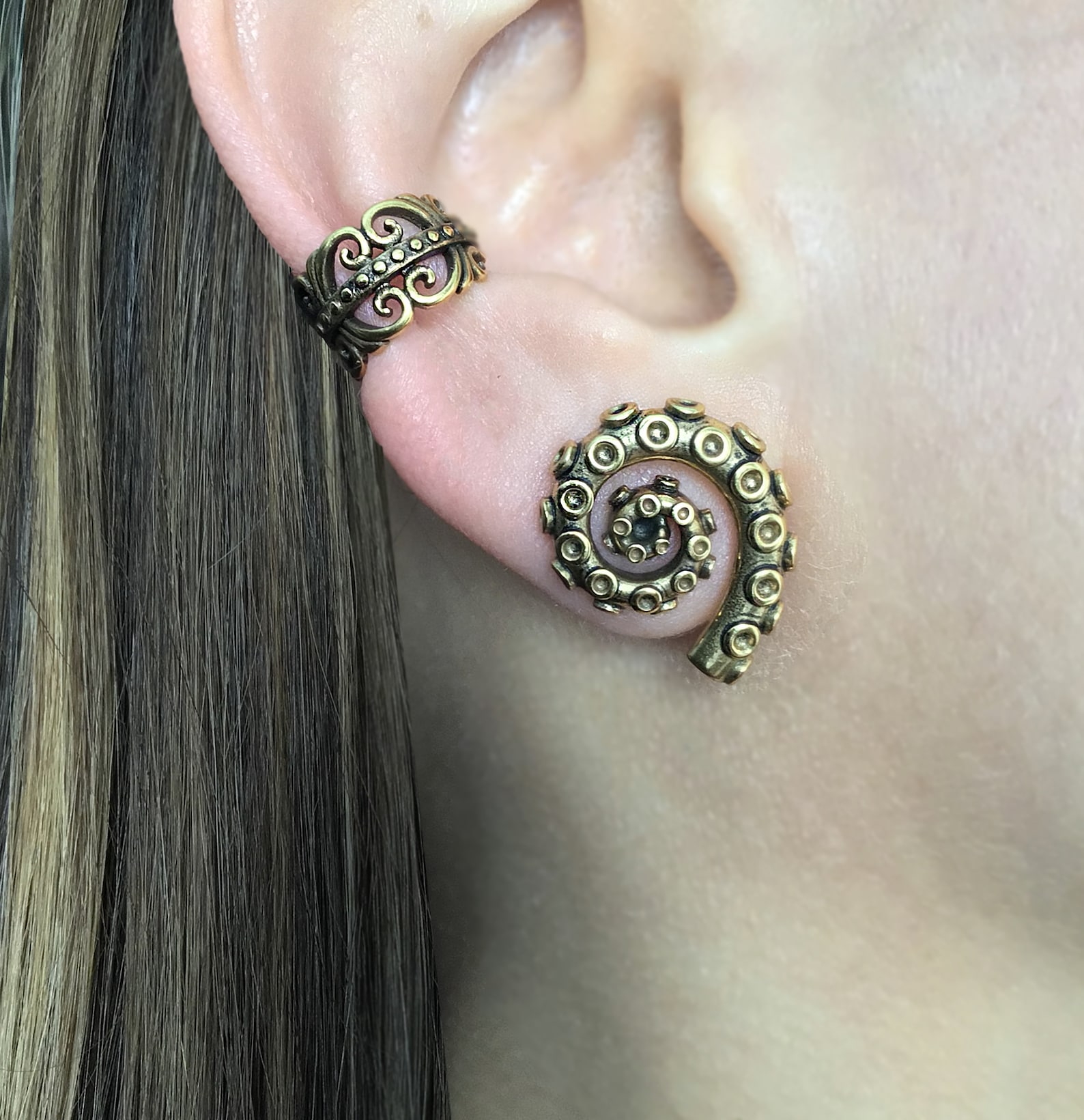 Ear Cuff Gothic Ear Cuff Stainless Steel Earrings Gothic Etsy