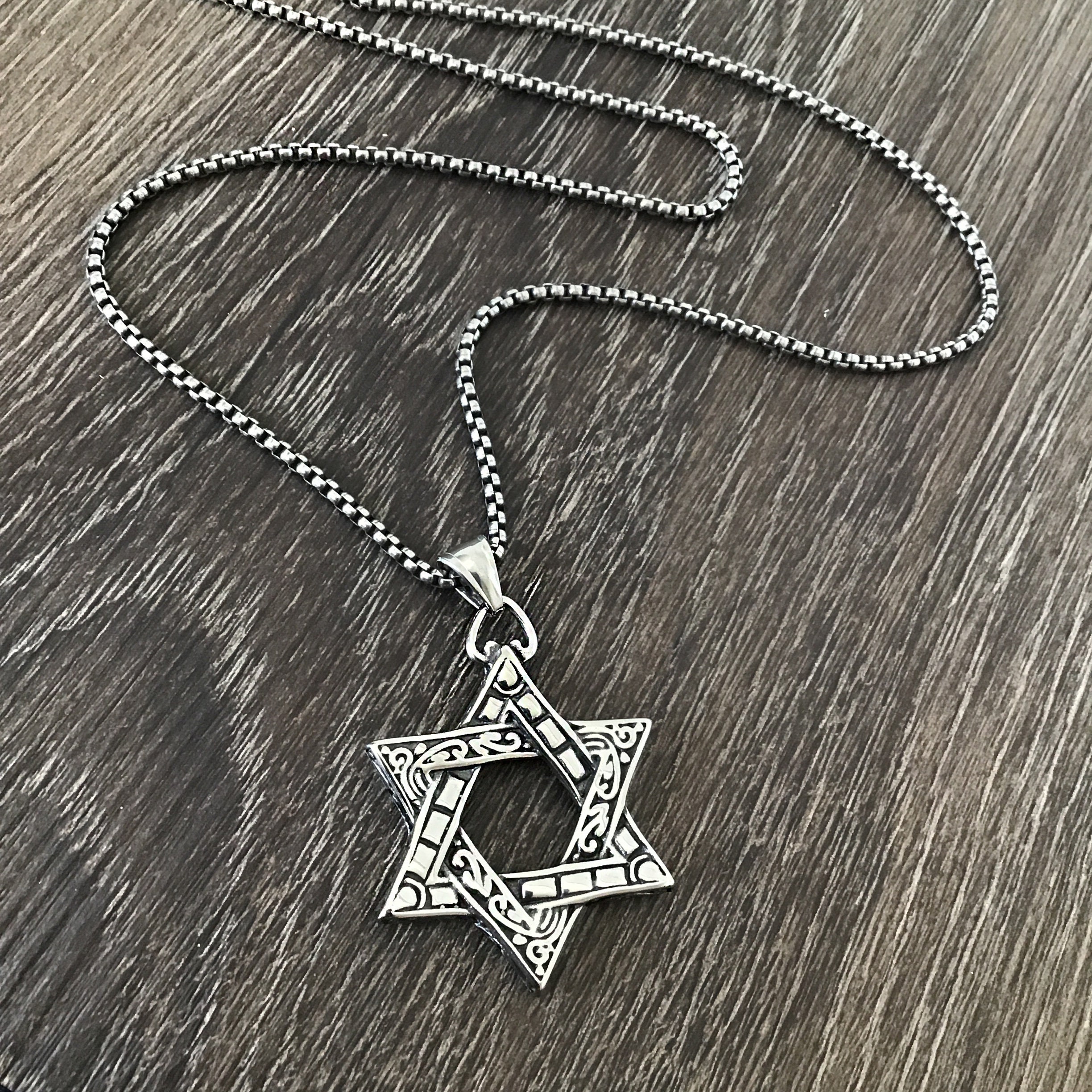 Colgante estrella de David collar Estrella de David joyería Etsy