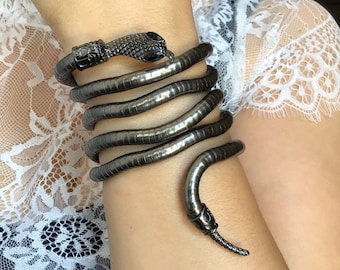 Liquid and moldable snake necklace, snake bracelet, serpent jewelry, serpent necklace, snake necklace, snake pendant