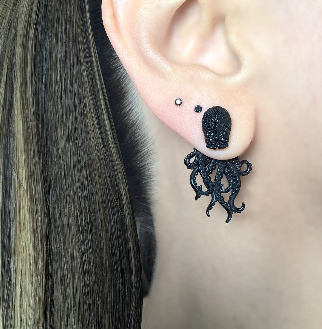 Octopus Front Back Earring, Octopus Earring, Gothic Earring,octopus